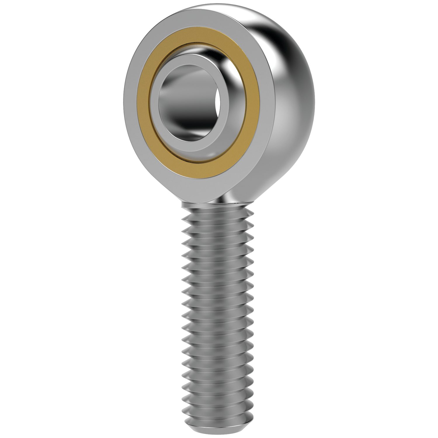male low cost rod end with teflon bearing race